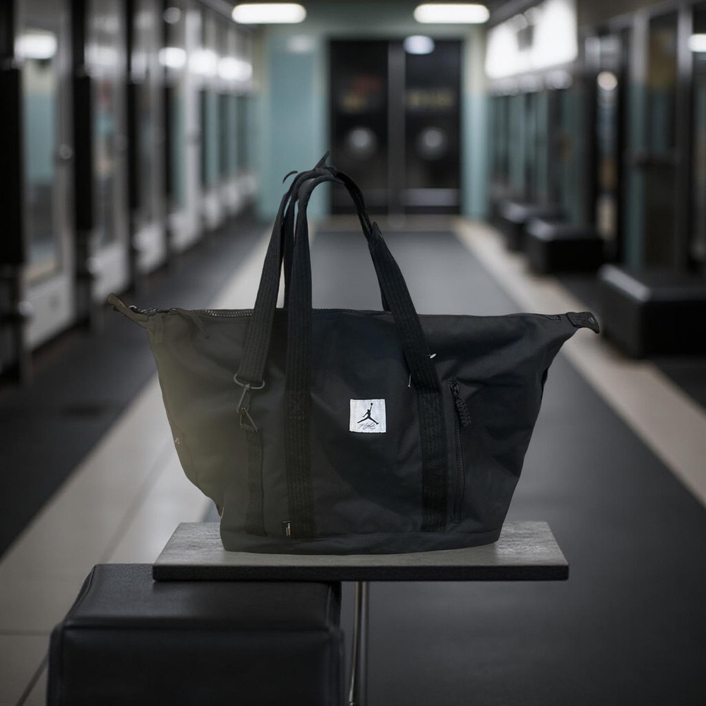 Air Jordan Black Gym Bag Duffle Tote Jump Man Travel Crossbody